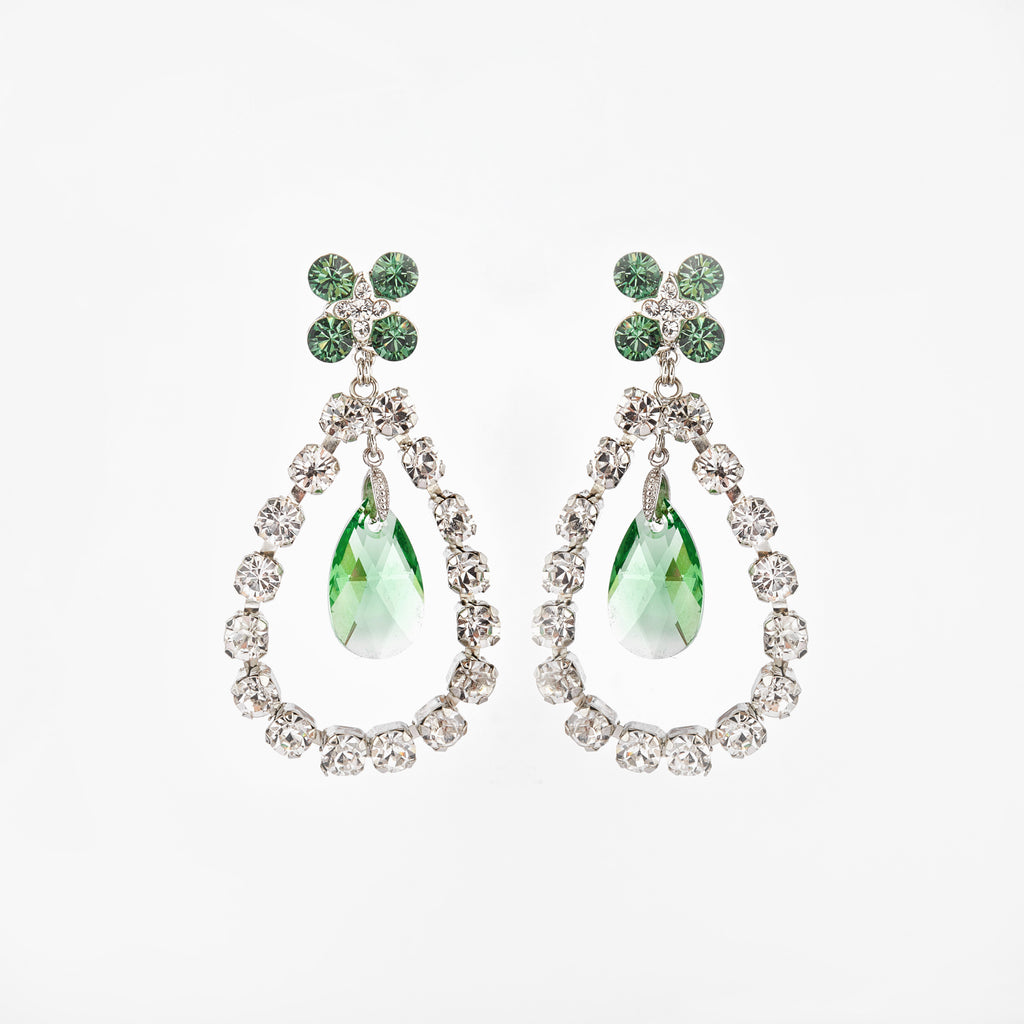 1980s Green Swarovski Crystal Embellished Star Clip On Earrings – Vintage  by Misty